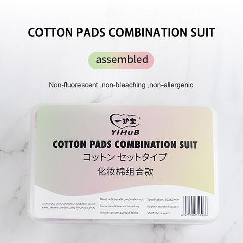 3 kinds sumit Disposable Cotton MakeUp Remover Pads for Facial Cleaning Cosmetic Square Cotton Pads