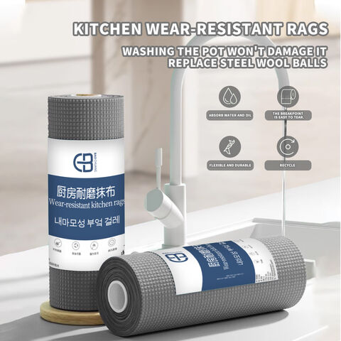 Multi-Purpose Disposable Kitchen Cleaning Cloth - Wear-Resistant Non-Woven PP Rag, Sanitary and Efficient Grease Removal