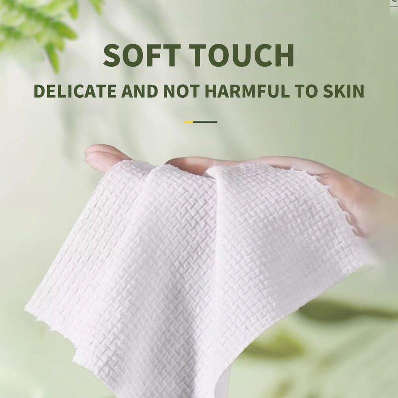 High Quality Disposable Nonwoven Soft Cotton Tissue Wet and Dry Use Portable Disposable Face Towel 100%Plant Cellulose Fibre