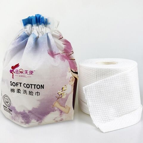 Disposable Face Towel for Travel roll set Wholesale Disposable Cotton Face Cleaning Towel