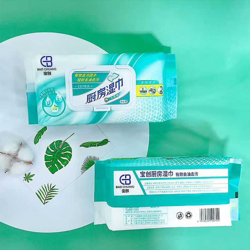 Share to High quality Nonwoven Fabric Household Oil Stain Remover Kitchen Cleaning Wipes Dish Washing Wet Wipes