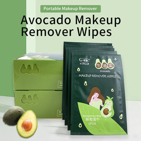 Wholesale Portable Mini Make up Remover Wipes Facial Cloths Avocado Oil Make-up Remover Cleansing Face Wipes for facial cleaning