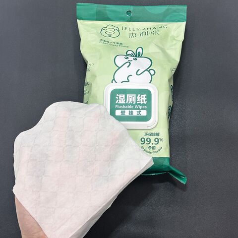 Wholesale Custom Organic Wall Hanging Wet Tissue Feminine Wet Wipe for Sensitive Skin Biodegradable Adult Flushable Wet Wipes