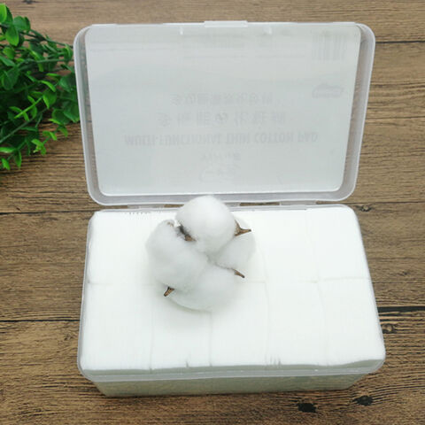 1000 Count Lint-Free Square Cosmetic Pads for Sensitive Skin Gentle Exfoliation Disposable Makeup Remover Cotton Pads