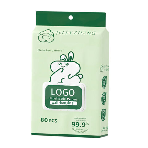 Wholesale Custom Organic Wall Hanging Wet Tissue Feminine Wet Wipe for Sensitive Skin Biodegradable Adult Flushable Wet Wipes