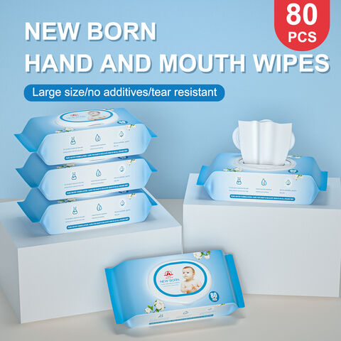 Factory Price Wholesale Baby Wipes Cotton Wet Wipes Newborn Biodegradable Unscented Free Sample Custom OEM Face Wipe