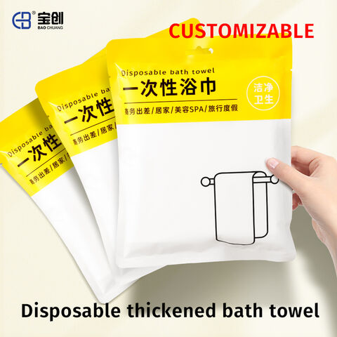 Disposable Bath Towel Beauty Salon Body Towel Non Woven Disposable Hair Towel Portable Individually Packaged Biodegradable Hotel