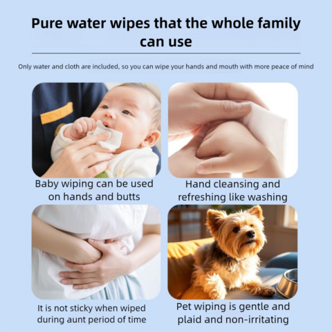 Eco Friendly Disposable Baby Wipes Alcohol Free Hypoallergenic for All Skin Types