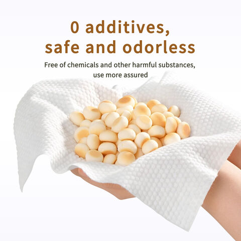 Factory Price Disposable Nonwoven Soft Cotton Tissue Wet and Dry Use Portable Disposable Face Towel 100%Plant Cellulose Fibre