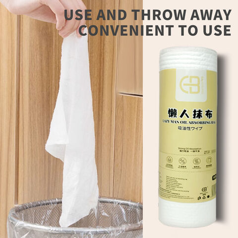 Share to OEM Reusable Lazy Rag Washable Dish Paper Roll Towel Cloth Dish Paper Tissue Wipes Disposable for Home Kitchen Cleaning