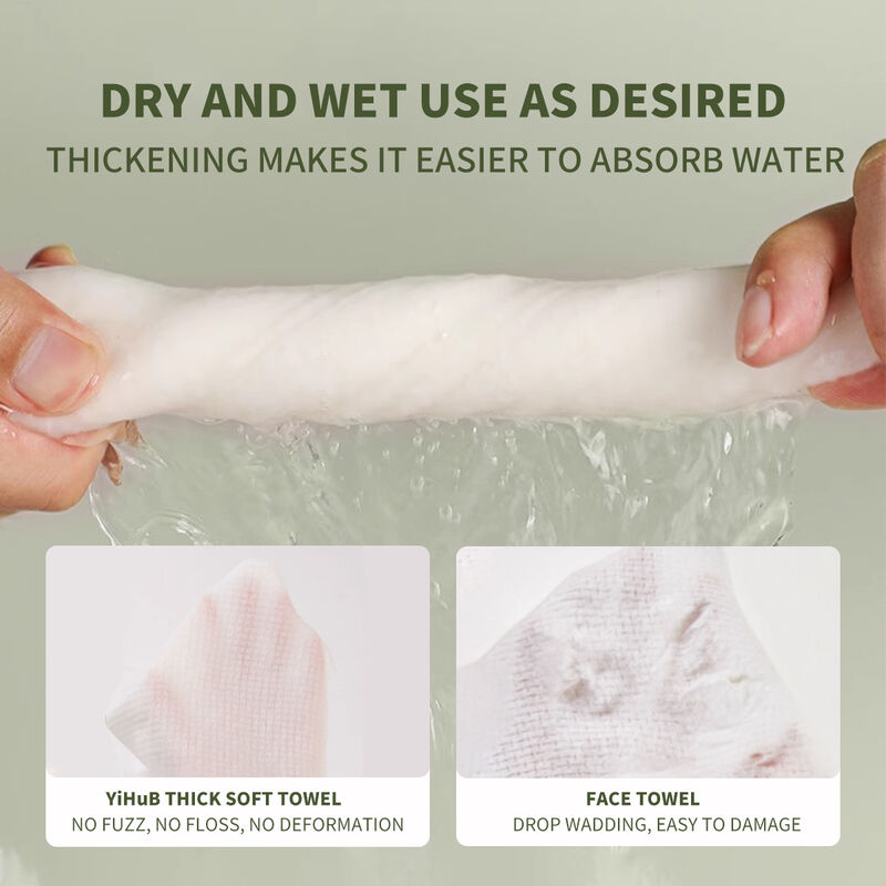High Quality Disposable Nonwoven Soft Cotton Tissue Wet and Dry Use Portable Disposable Face Towel 100%Plant Cellulose Fibre