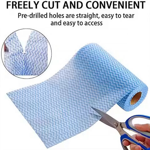 Custom Household Cleaning Disposable Nonwoven Kitchen Roll Rag Dishcloth Washable Duster Dish Towel Wipe Cleaning Cloth