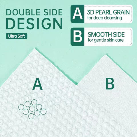 One Roll 60 Count Non-Woven Spunlace Disposable Face Towel with Enhanced Liquid Absorption for Daily Cleansing