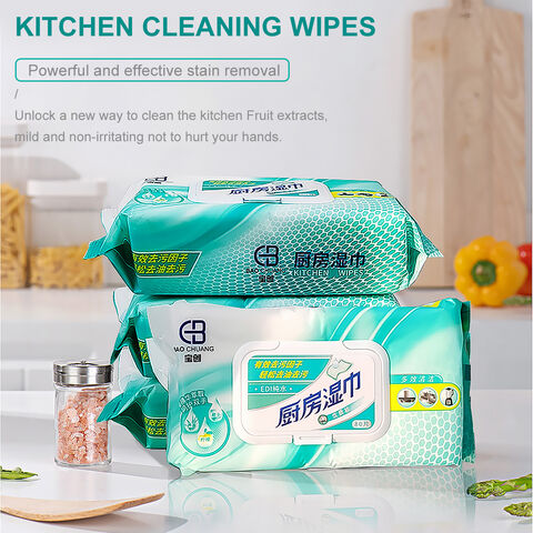 Share to High quality Nonwoven Fabric Household Oil Stain Remover Kitchen Cleaning Wipes Dish Washing Wet Wipes