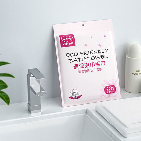 Extra-Absorbent Disposable Bath Towel 70x128cm - Individually Wrapped Hygienic Travel Towel for Salons & Hotels