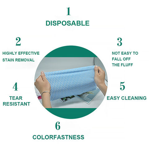 Share to Wholeslae High Quality Eco-Friendly Spunlace Non-Woven Fabric Disposable Cleaning Cloths for Dish Washing Kitchen cleaning Wipes