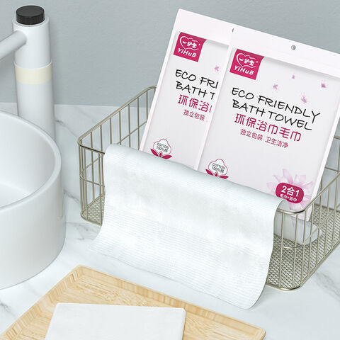 Extra-Absorbent Disposable Bath Towel 70x128cm - Individually Wrapped Hygienic Travel Towel for Salons & Hotels