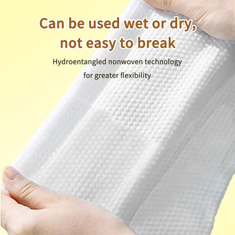 Factory Price Disposable Nonwoven Soft Cotton Tissue Wet and Dry Use Portable Disposable Face Towel 100%Plant Cellulose Fibre