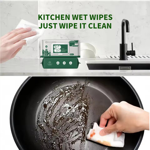Factory Customized Cost-effective Powerful Cooling Kitchen Cleaning Wipes Kitchen Wet Wipes for Restaurant Daily Cleaning