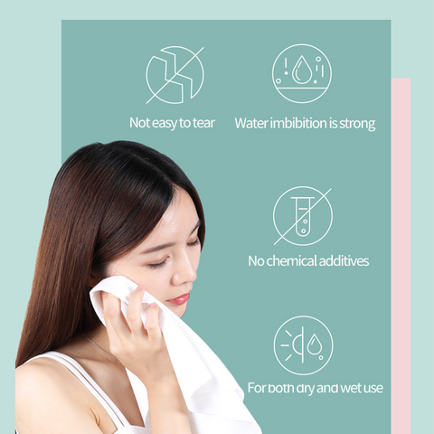 Share to Ultra-Soft Spunlace Non-Woven Disposable Face Towels for Sensitive Skin Makeup Removal Custom Logo Available