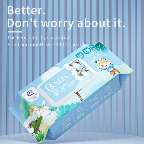 Eco-Friendly Disposable wet Wipes Ultra-Soft Nonwoven Fabric Premium Fragrance-Free Infant Wipes for bady care