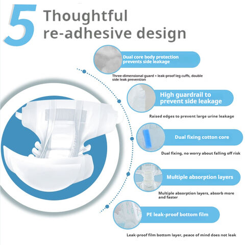 Senior Adult Diaper Factory Price Senior Soft Disposable Adult Pants Diapers Sanitary Napkin for Adults