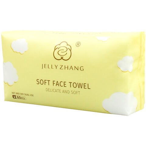 Factory Price Disposable Nonwoven Soft Cotton Tissue Wet and Dry Use Portable Disposable Face Towel 100%Plant Cellulose Fibre