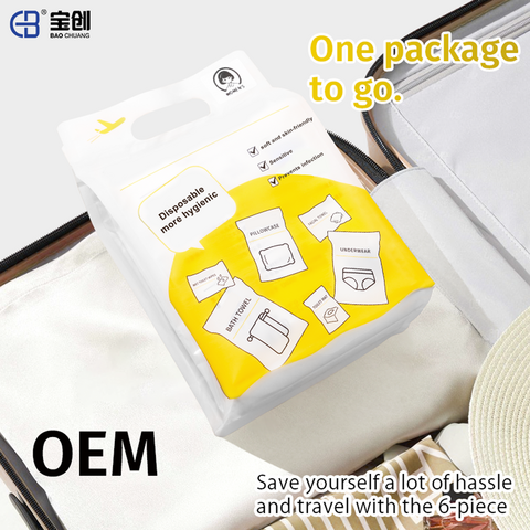 Hygienic Travel Pack Disposable Bath/Underwear/Pillowcase/Toilet Mat/Wet Toilet Paper/Cotton Towel – Portable travel set for WOMEN