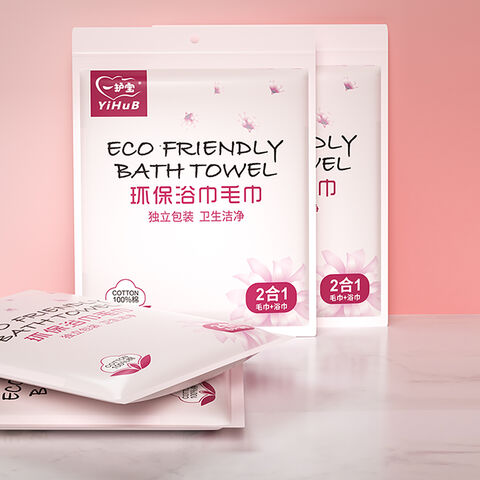 Wholesale Large White Color Disposable Eco-friendly Ultra soft Bath Towel Thick for Travel