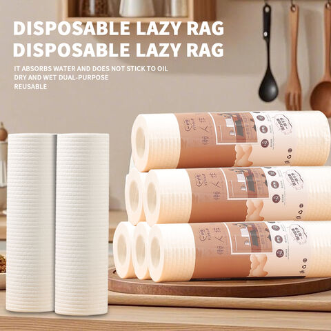 Household Disposable Dish Wash Kithen Cleaning Cloths Lazy Rag Reusable Kitchen Paper Towel Rolls