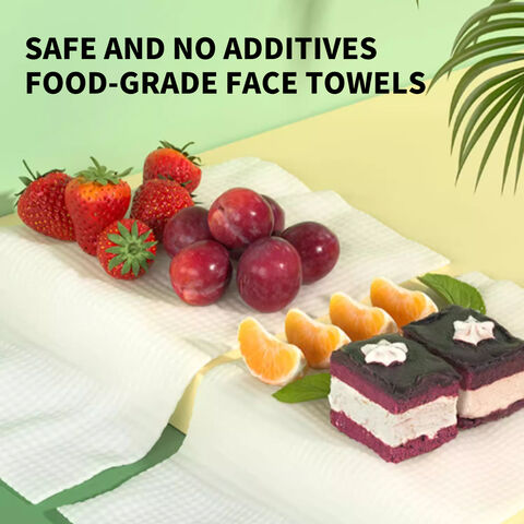 OEM Disposable Nonwoven Soft Cotton Tissue Wet and Dry Use Portable Disposable Face Towel 100%Plant Cellulose Fibre