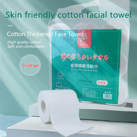 9 Roll for one package Friendly Disposable Face Towel Cotton Towel Roll Disposable 100% Soft Face Towel Cotton