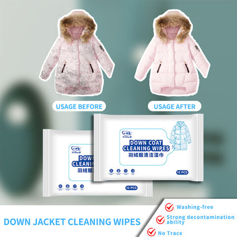 OEM Down Coat Cleaning Wet Wipes Portable Wash-free Clothes Cleaning Care Wipes Dry Laundry Wipes Cleaner
