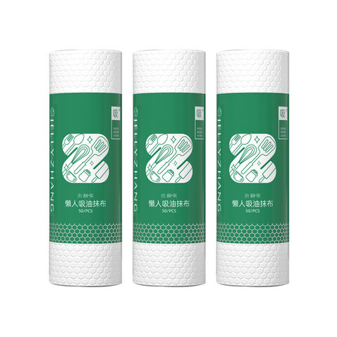 Reusable Multi-Purpose Nonwoven Paper Cleaning Cloth Lazy Kitchen Disposable Towel Roll Household Nonwoven Rag Roll