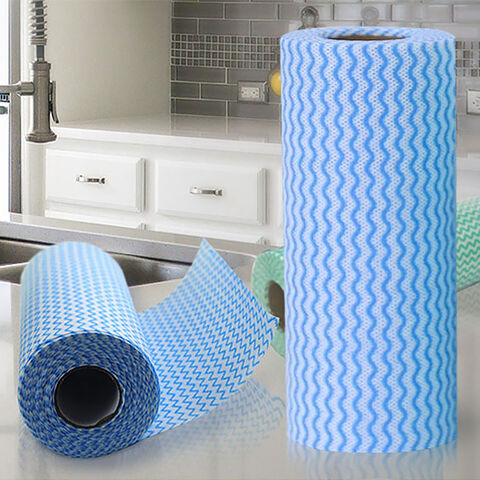 Custom Household Cleaning Disposable Nonwoven Kitchen Roll Rag Dishcloth Washable Duster Dish Towel Wipe Cleaning Cloth