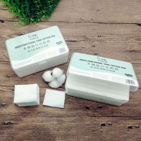 1000 Count Lint-Free Square Cosmetic Pads for Sensitive Skin Gentle Exfoliation Disposable Makeup Remover Cotton Pads