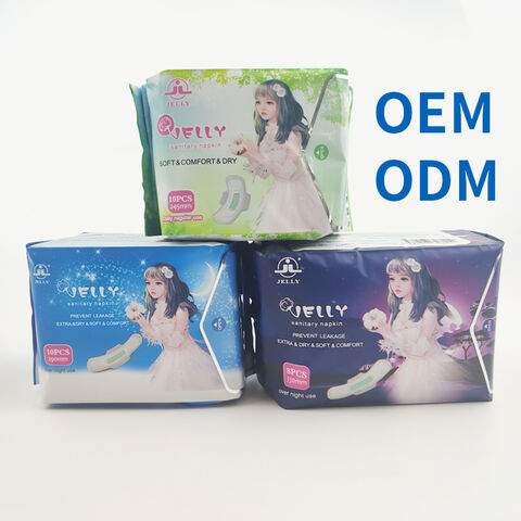Factory Direct Price Wholesale 245mm Ultra Soft Cotton Women Pads Women Wearing Sanitary Napkins Day and Night Use Lady Pad Size