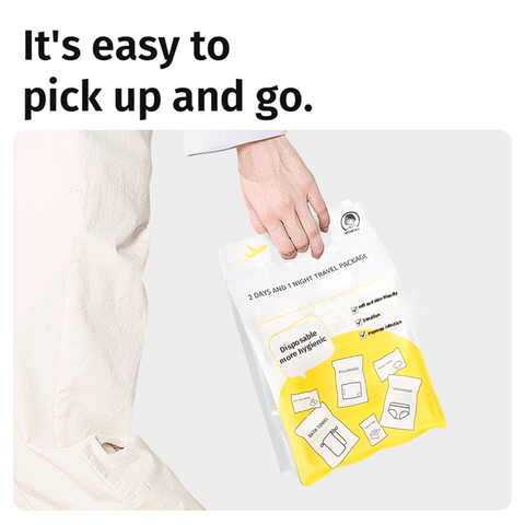 Hygienic Travel Pack Disposable Bath/Underwear/Pillowcase/Toilet Mat/Wet Toilet Paper/Cotton Towel – Portable travel set for WOMEN