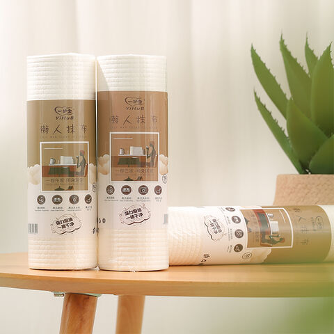 Share to White Custom Household Spunlace Nonwoven Disposable Cleaning Kitchen Lazy Rag Towel Cloth Rolls