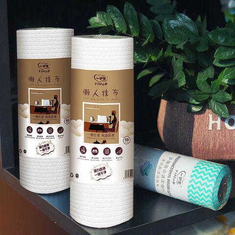 Kitchen Tissue Shop Towels Roll Dry Wipes Roll Disposable Lazy Rags Cleaning Wipes Kitchen Cloth Dish Towel