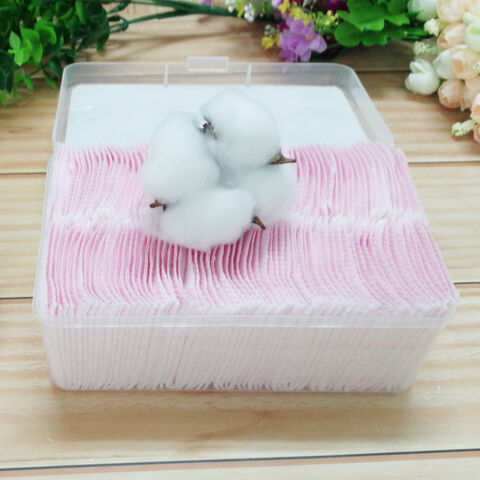 Wholesale personal care 100% cotton disposble makeup removed cosmetic pad for facial cleaning