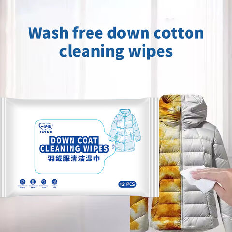 OEM Down Coat Cleaning Wet Wipes Portable Wash-free Clothes Cleaning Care Wipes Dry Laundry Wipes Cleaner