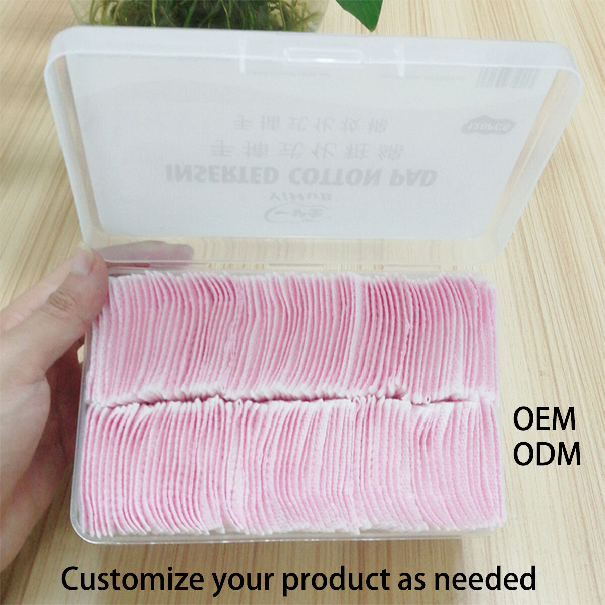 OEM/ODM inserted cotton pad personal care cotton disposble makeup removed cosmetic pad for facial cleaning nail polish remove