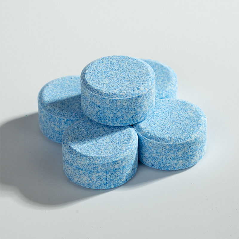 Round, thick, dark blue