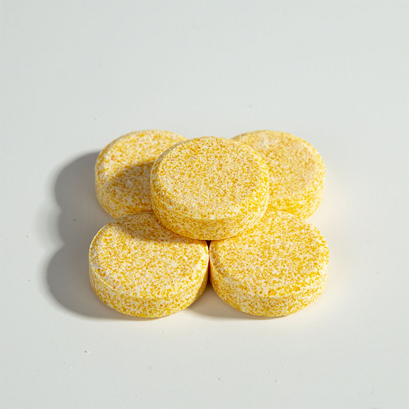 Round, thin, dark yellow