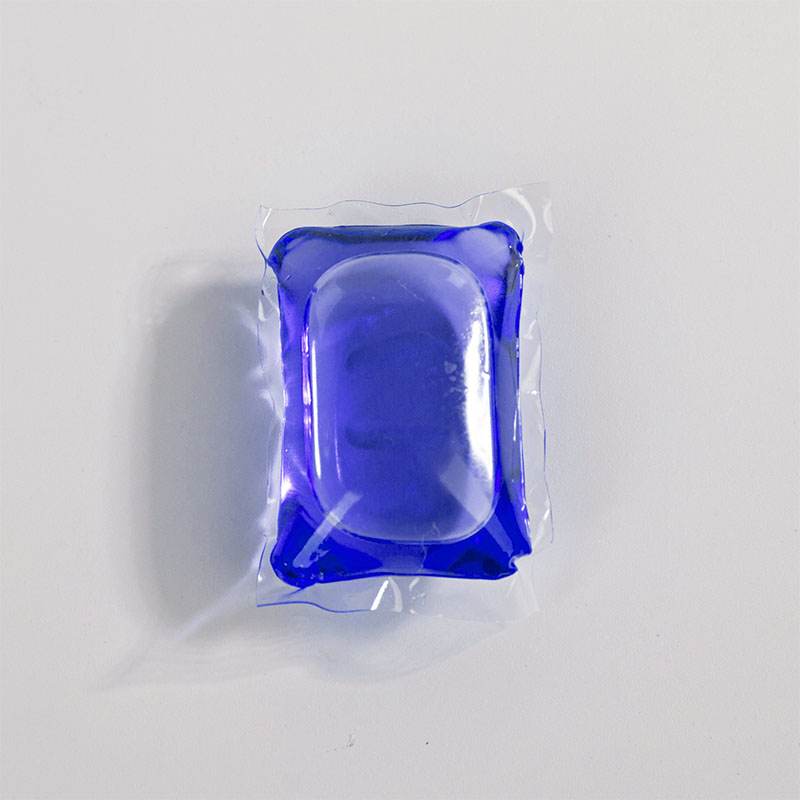 Laundry detergent pod 1D powder blue