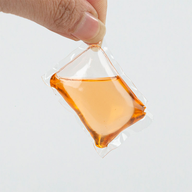 Laundry detergent pod 1D orange