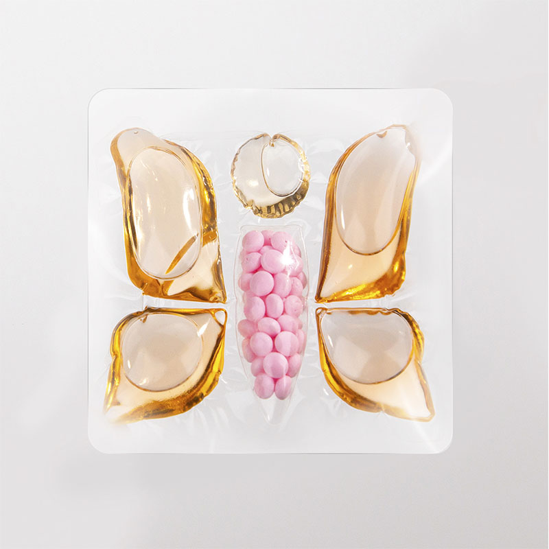 Laundry detergent pod 6D Yellow Butterfly