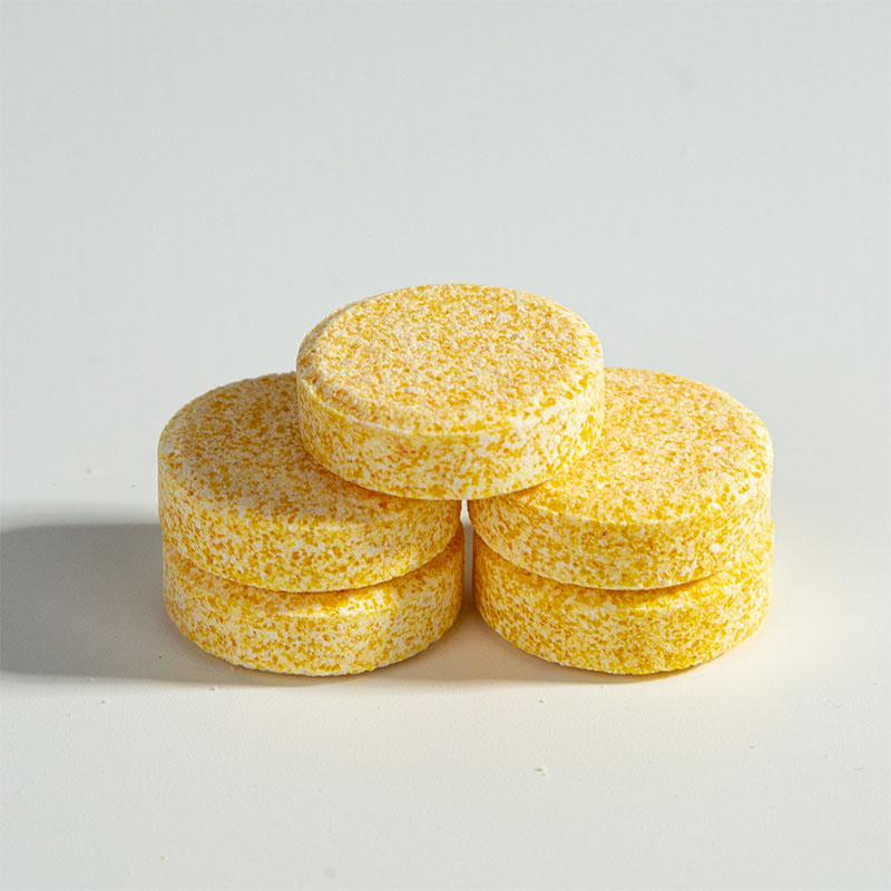 Round, thin, dark yellow