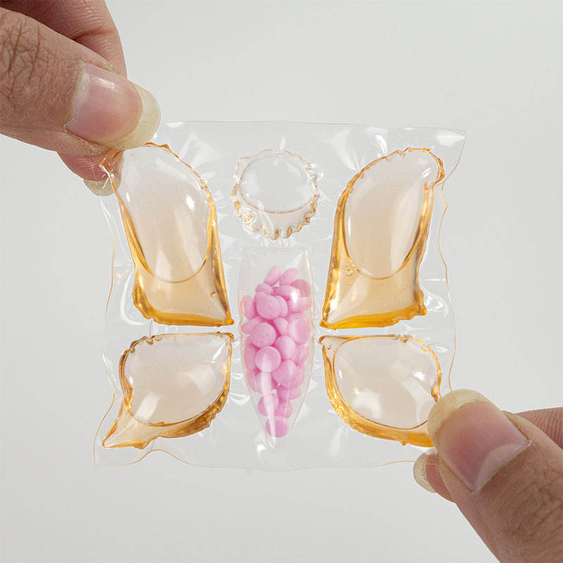 Laundry detergent pod 6D Yellow Butterfly